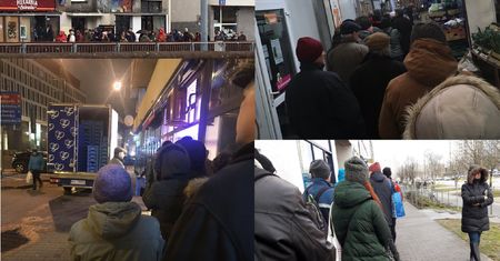 Gigantyczne kolejki po pieczywo. Od rana tłumy przed piekarniami