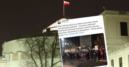 "Ustawa dyscyplinująca" w Sejmie. Na Wiejskiej skromny protest