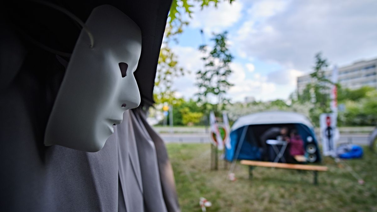 Miasteczko protestujących pracowników sądów i prokuratur.