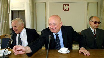 Marszałek Sejmu Józef Oleksy oraz były prezydent Wojciech Jaruzelski