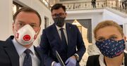 Pan Pielęgniarka zobaczył posłów z maskami. Nie wytrzymał