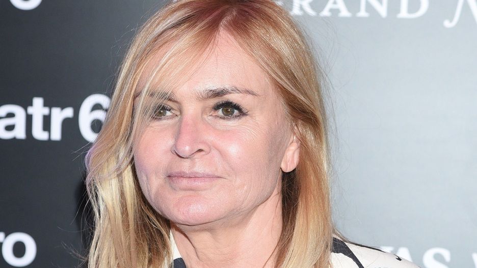 Monika Olejnik na premierze spektaklu Teatrze 6. piętro