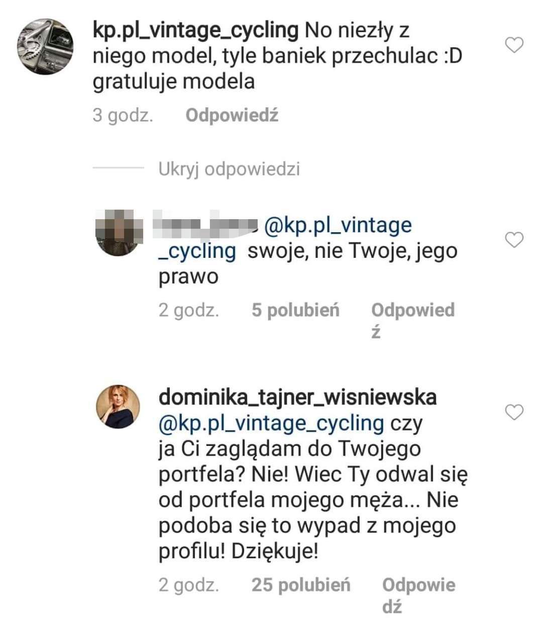 Dominika Tajner-Wiśniewska o pieniądzach męża