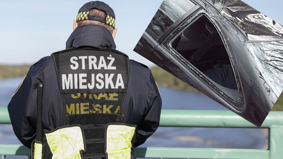 Warszawa. Straż miejska zatrzymała mężczyznę, który pod wpływem alkoholu i narkotyków niszczył auta