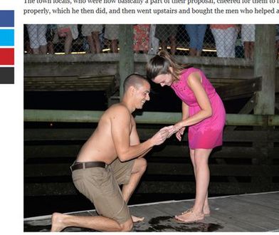 Chciał oświadczyć się swojej dziewczynie, pierścionek wylądował w oceanie