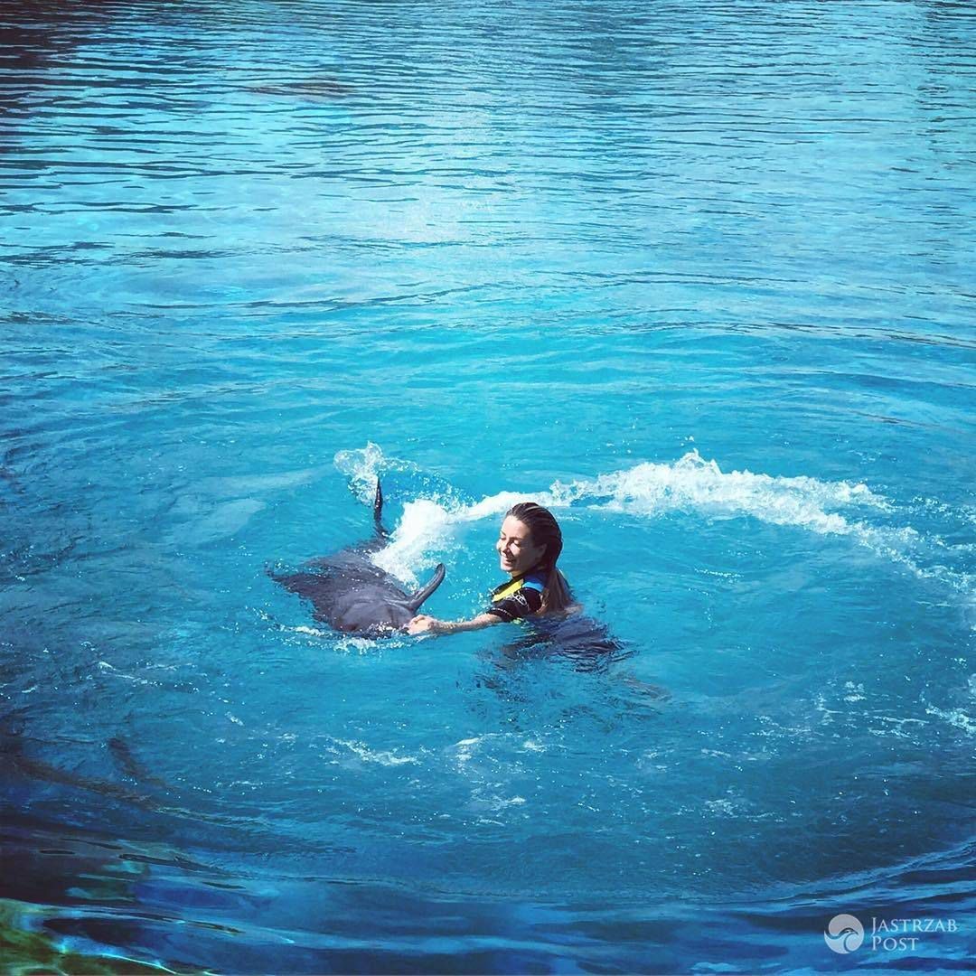 Małgorzata Rozenek z delfinem