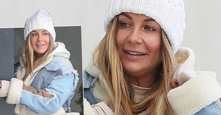 Małgorzata Rozenek w za małej kurtce walczy z torbą Gucci na mrozie. Przyłapano ją przed studiem piękna. Co sobie poprawiła?