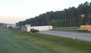 Wypadek na autostradzie ze Świecka do Poznania