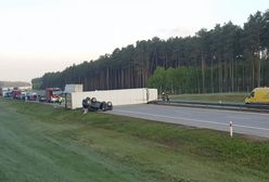 Wypadek na autostradzie ze Świecka do Poznania