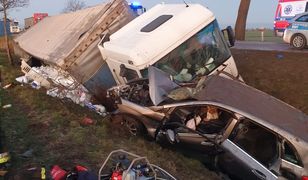 Groźny wypadek na DK22 pod Malborkiem. Na miejscu śmigłowiec LPR