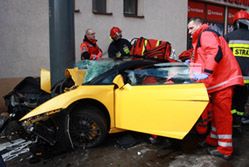 Lamborghini wjechało w rowerzystę w Sopocie