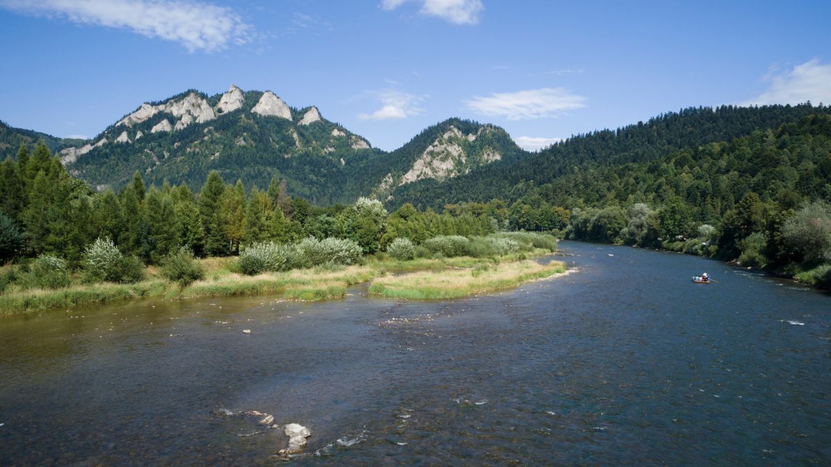 Three Crowns Peak in Pieniny Mountains and Dunajec River
