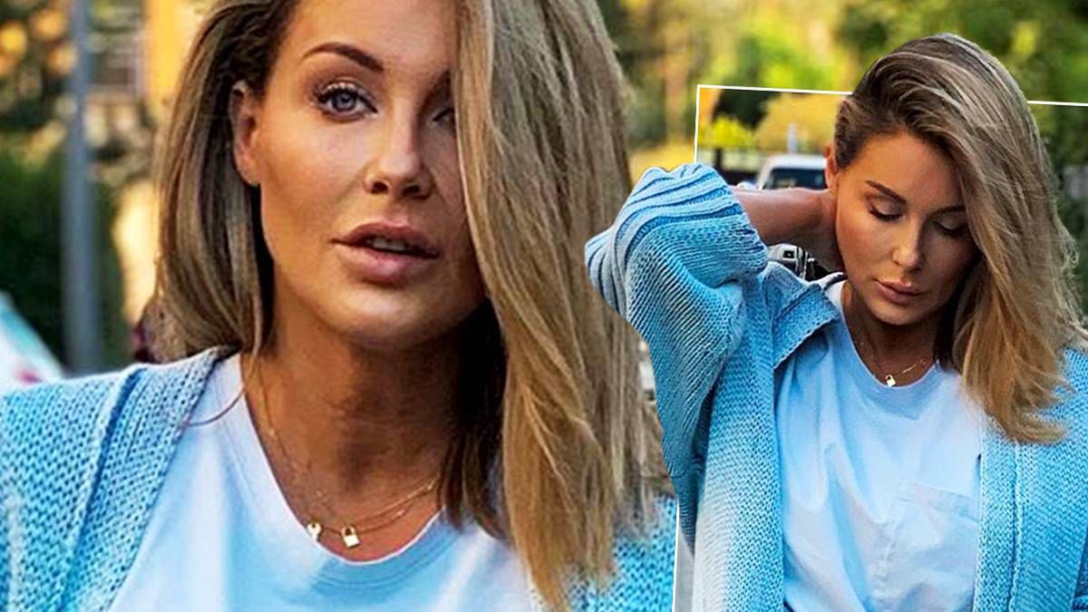 Małgorzata Rozenek w niebieskiej stylizacji