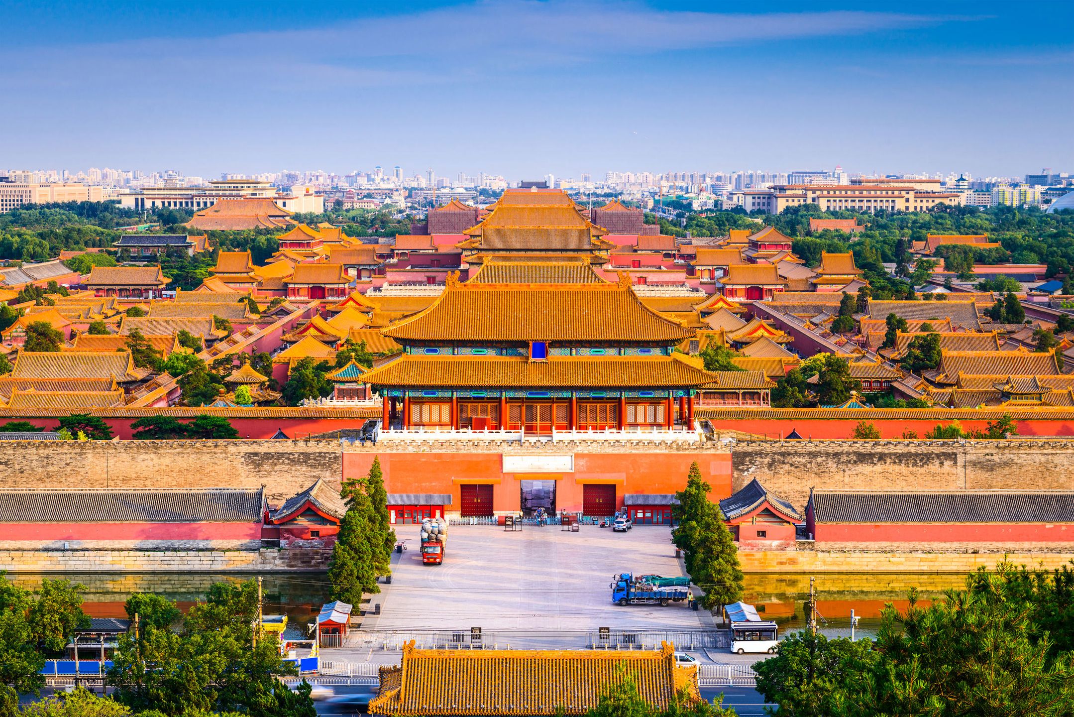 Beijing, China city skyline at the Forbidden City. 