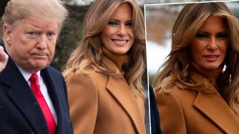 Melania Trump miodowa stylizacja