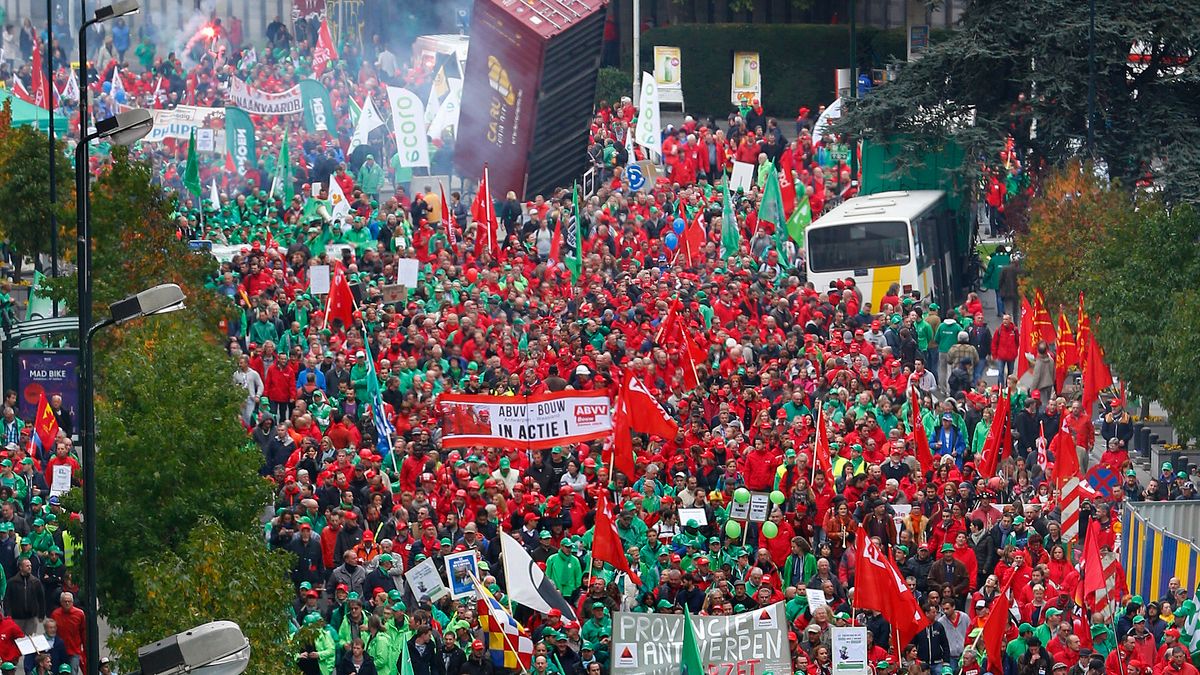 Protesty w Brukseli (07-10-2015)