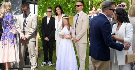 Kasia Cichopek i Marcin Hakiel z nowymi partnerami na komunii córki. Paparazzi mieli co fotografować... [DUŻO ZDJĘĆ]