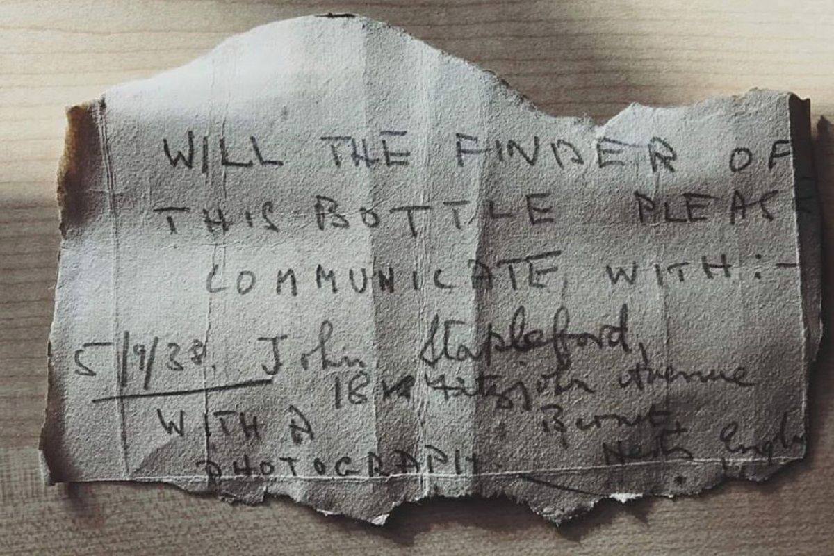 Wyspy Normandzkie. Mężczyzna znalazł list w butelce napisany 82 lata temu