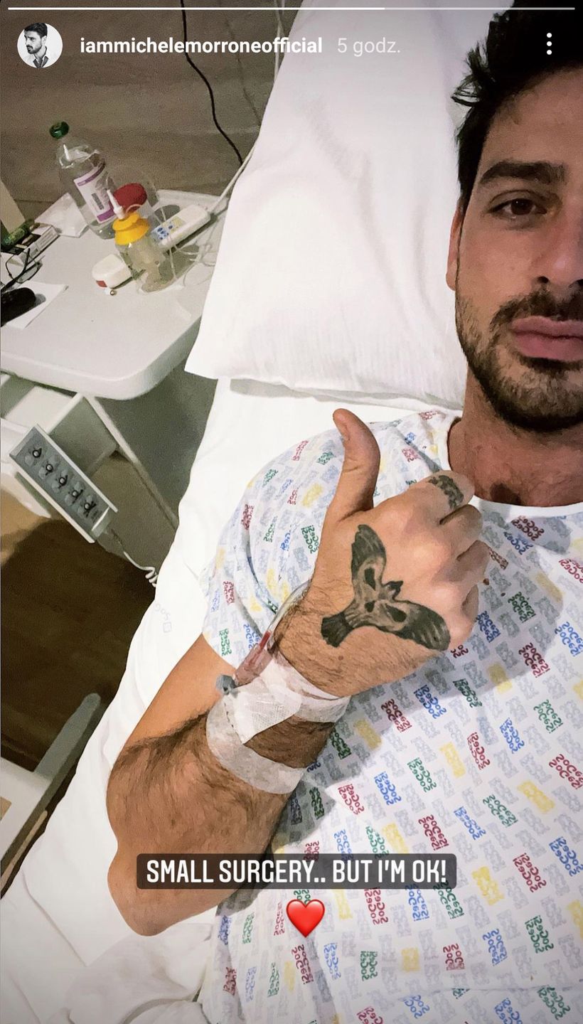 Michele Morrone trafił do szpitala