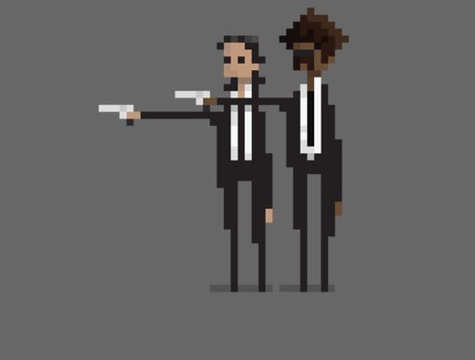 Słynne filmowe sceny w 8-bitowej wersji. Rozpoznasz bohaterów?