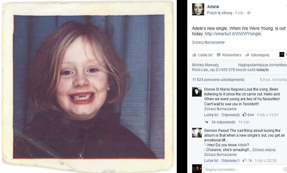 Adele na zdjęciu z dzieciństwa