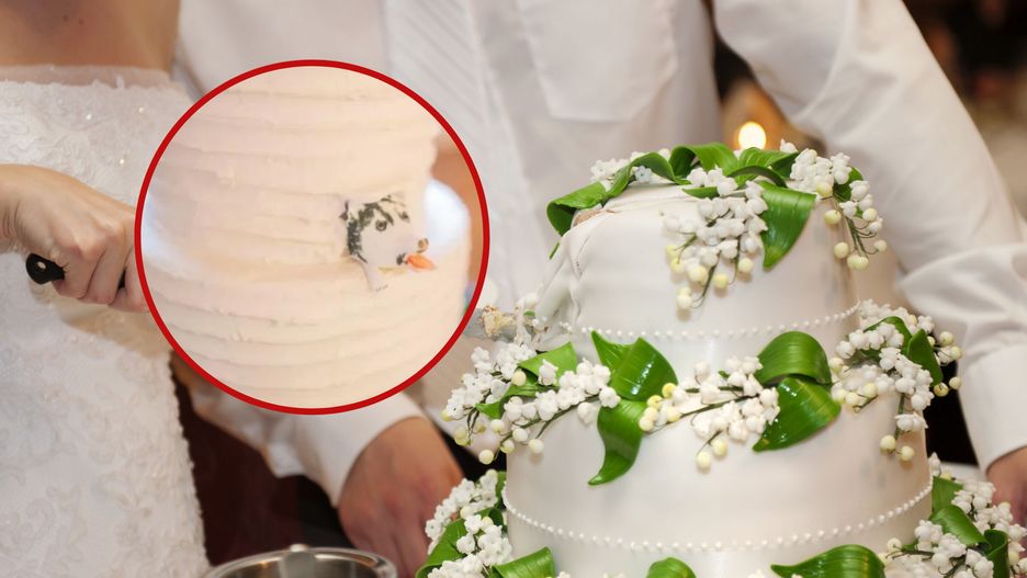 Tort weselny nie spodobał się pannie młodej