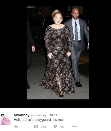 Nowy ochroniarz Adele fot. twitter.com