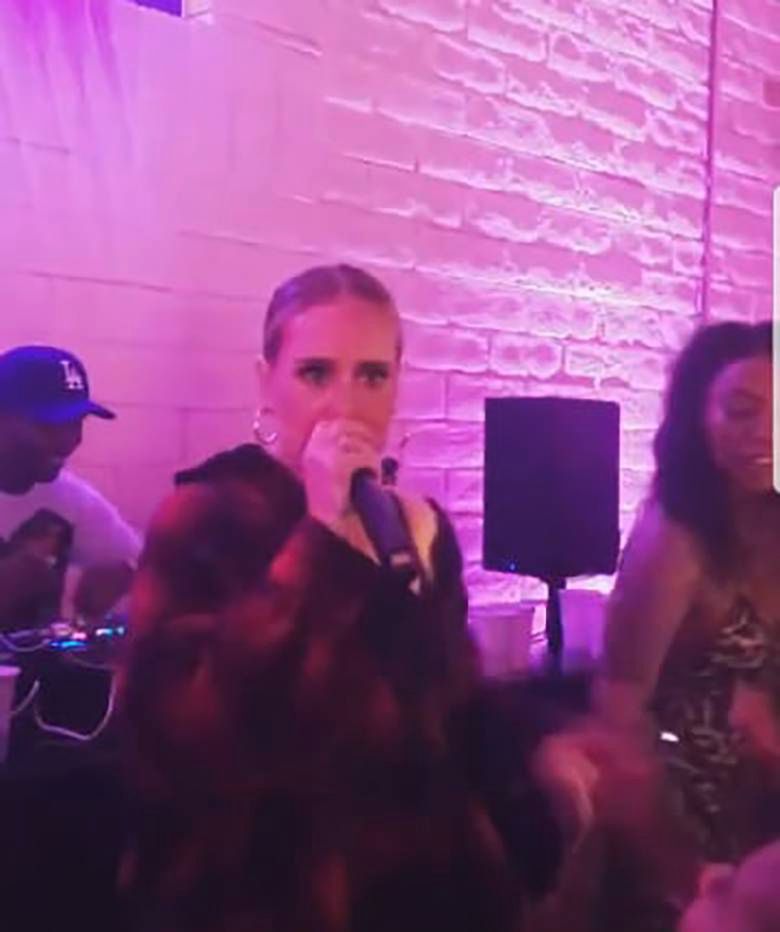 Adele rapuje na prywatnej imprezie