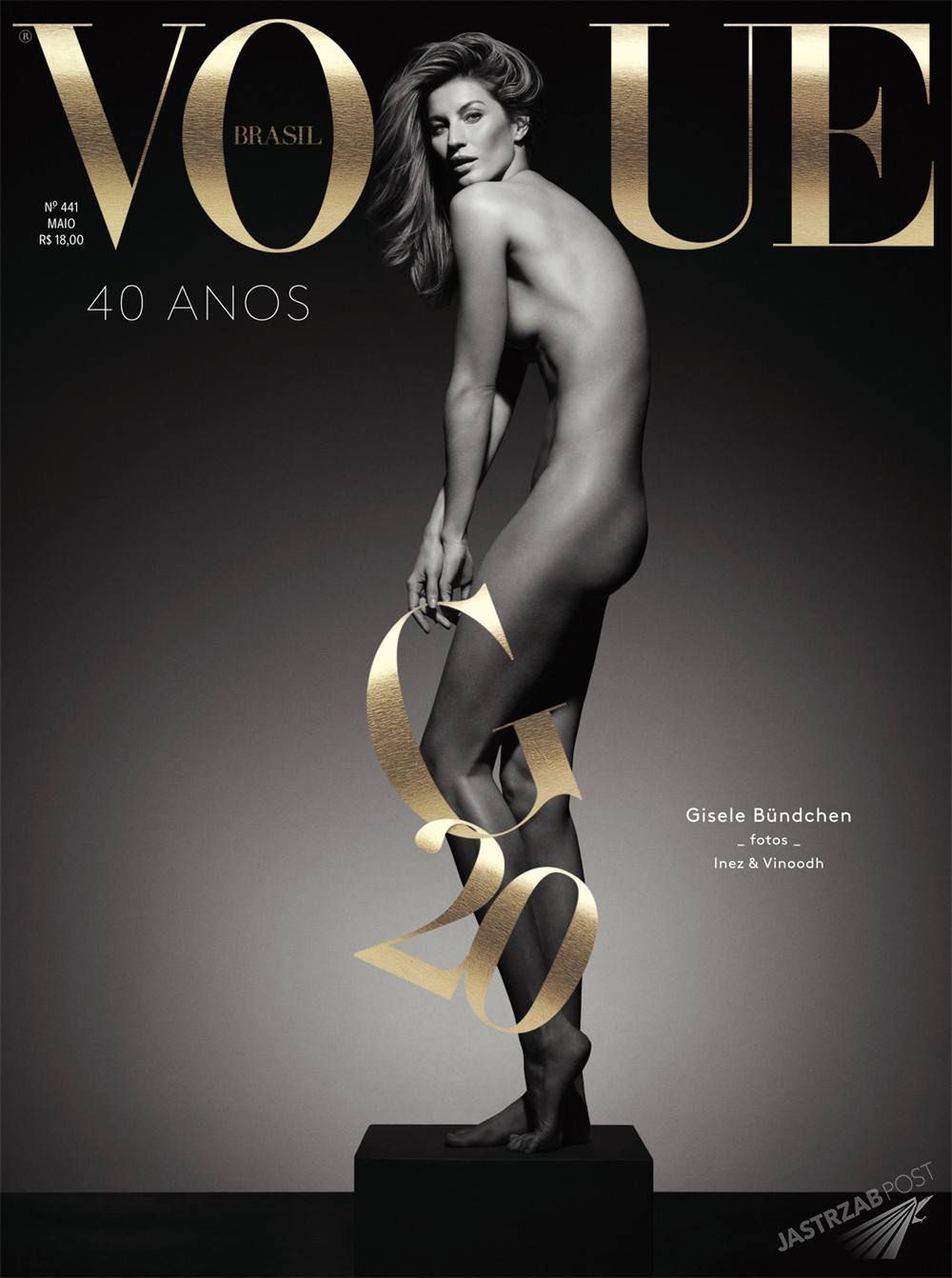 Gisele Bundchen nago na okładce Vogue Brasil