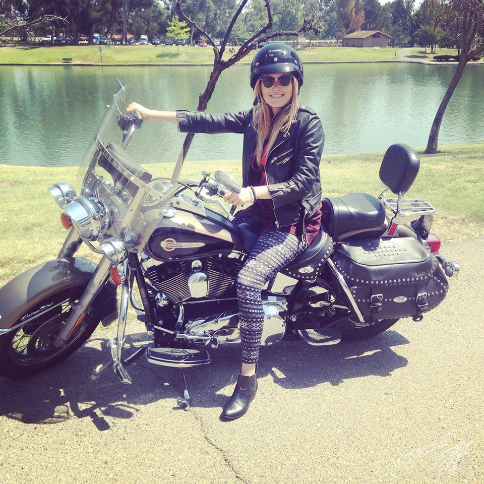 Magdalena Lamparka z Harleyu w Los Angeles