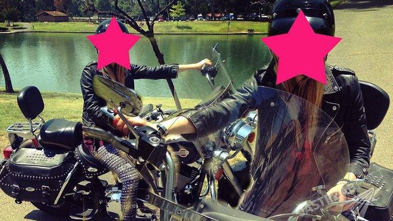 Magdalena Lamparska na Harleyu w Los Angeles