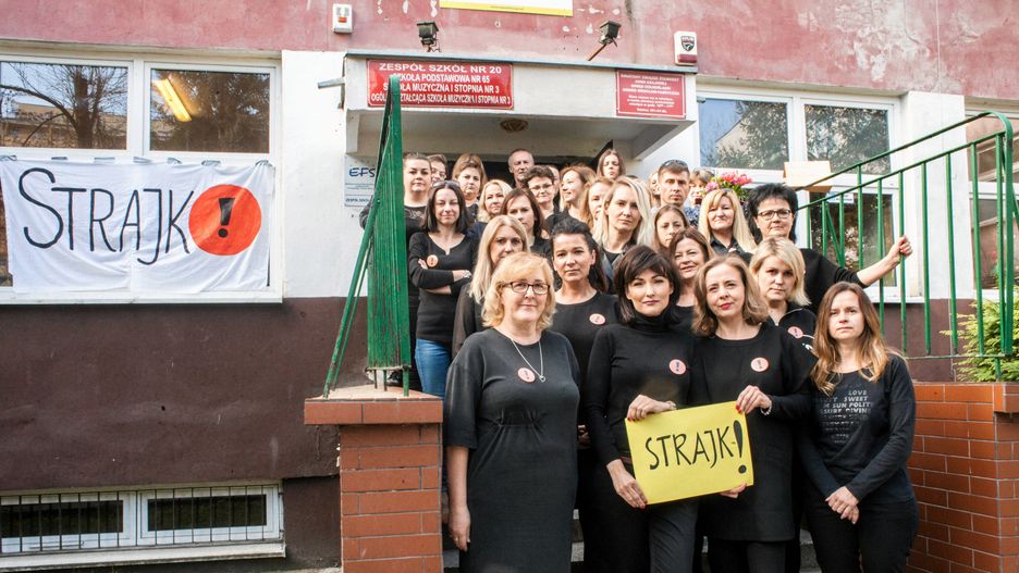 Strajk nauczycieli i nauczycielek w zespole szkół nr. 20 we Wrocławiu