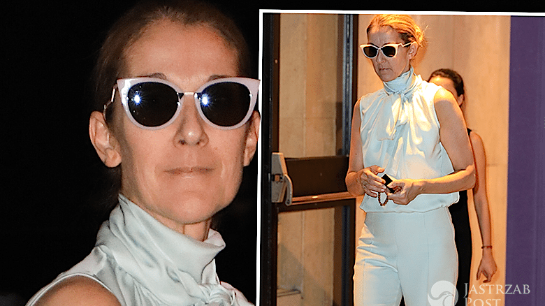 Celine Dion w białym garniturze