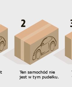 Zgadniesz, gdzie jest samochód? Do wyboru trzy pudełka