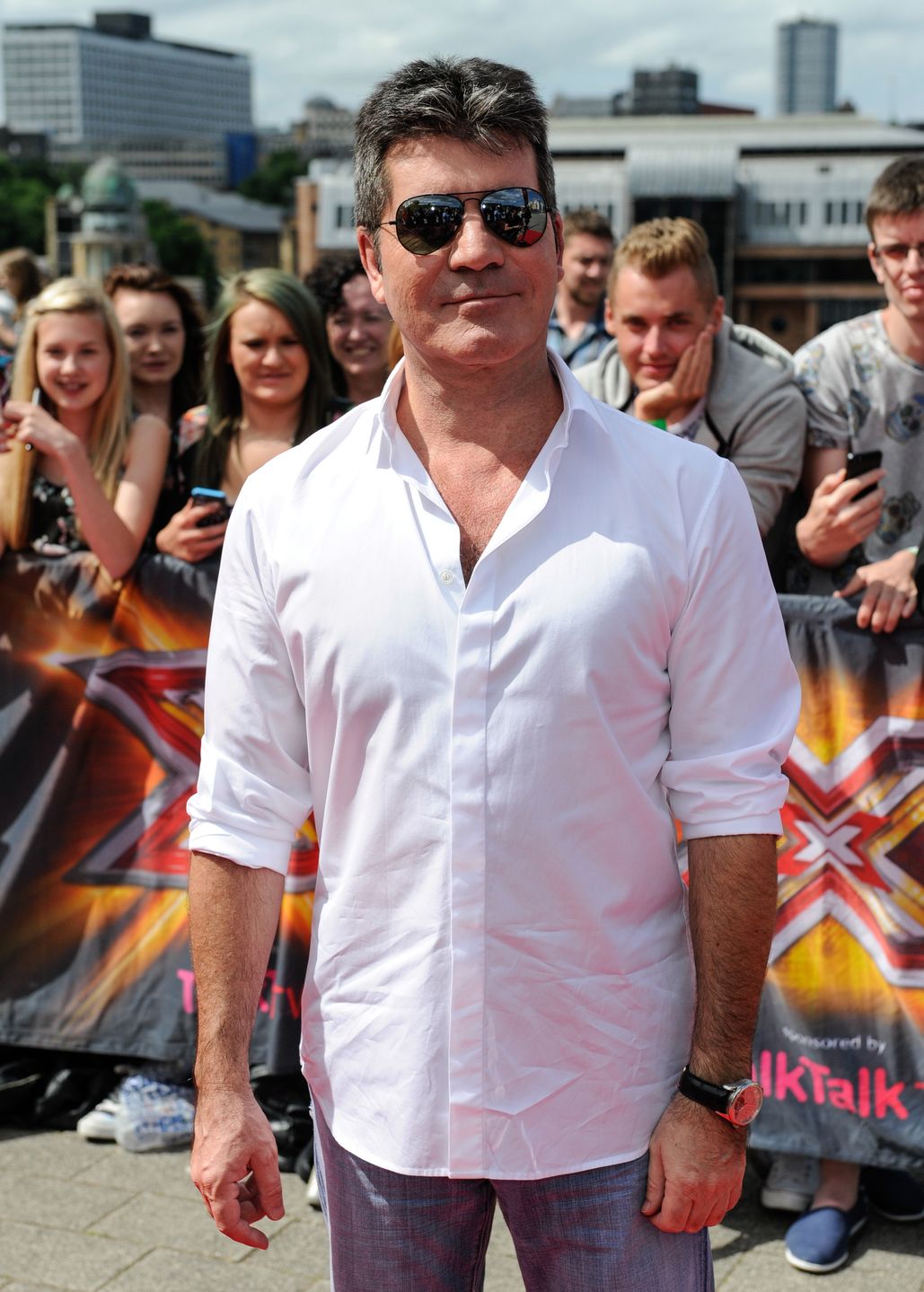26 Jun 2014 - NEWCASTLE - UKSIMON COWELL STOPS ON THE RED CARPET FOR THE X FACTOR JUDGES AUDITIONS IN NEWCASTLEBYLINE MUST READ : XPOSUREPHOTOS.COM***UK CLIENTS - PICTURES CONTAINING CHILDREN PLEASE PIXELATE FACE PRIOR TO PUBLICATION *****UK CLIENTS MUST CALL PRIOR TO TV OR ONLINE USAGE PLEASE TELEPHONE   44 208 344 2007 **