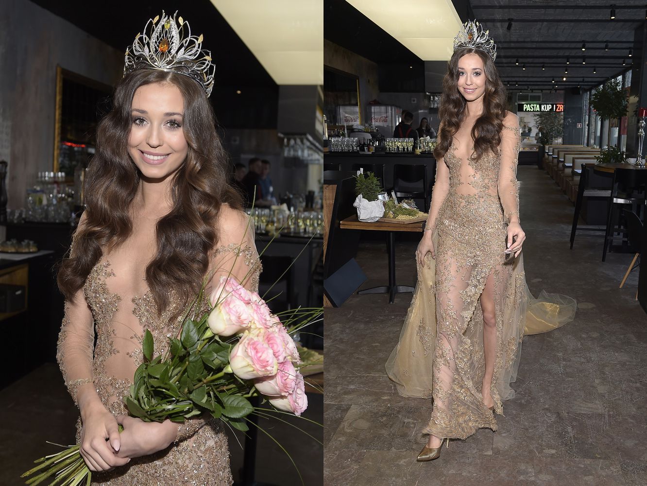 Izabella Krzan zaprezentowała suknie na wybory Miss Universe
