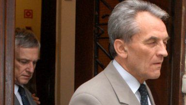 Andrzej Jagiełło z senatorem SLD Jerzym Suchańskim (na drugim planie)