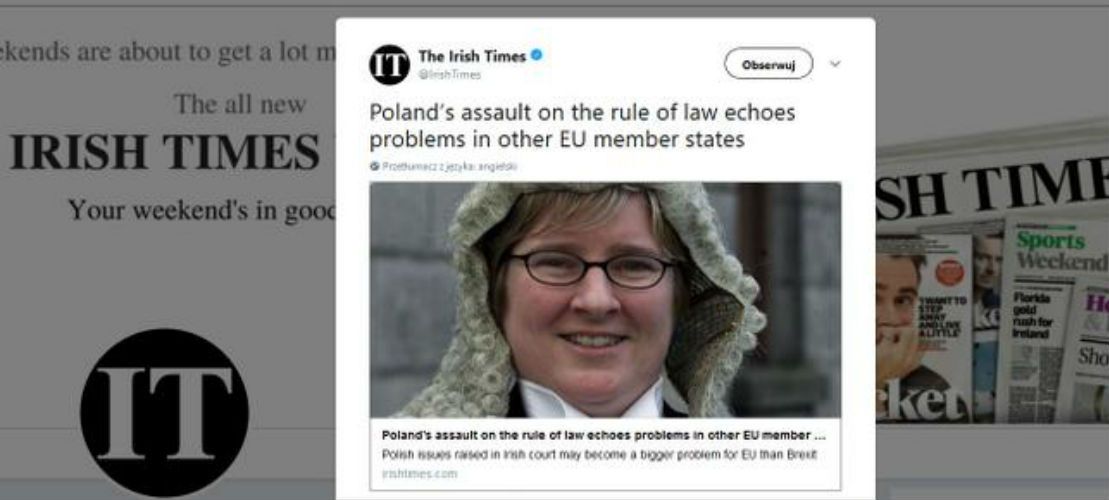 Sąd Okręgowy w Warszawie zaprasza  sędzię Aileen Donnelly. Irlandka wątpi w praworządność w Polsce