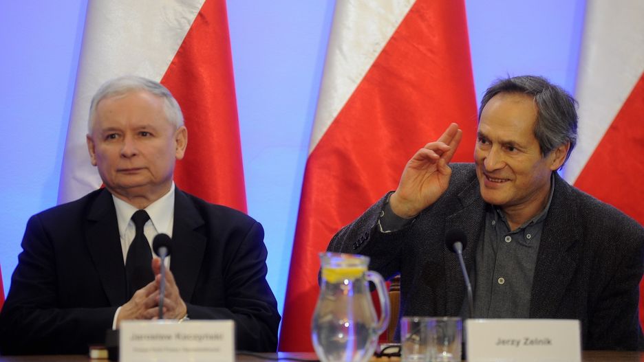 Jerzy Zelnik i Jarosław Kaczyński na konferencji poświęconej kulturze w widzeniu PiS