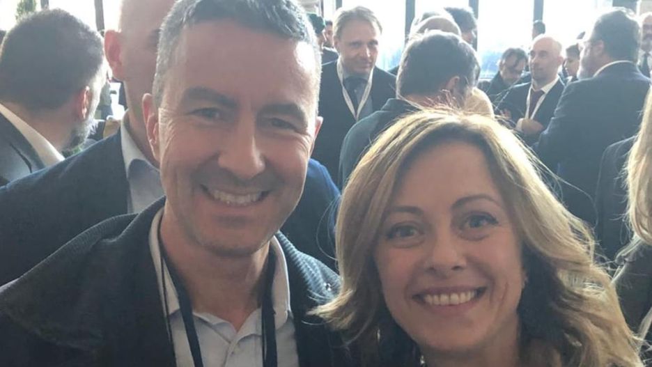 Caio Giulio Cesare Mussolini i liderka Braci Włoch Giorgia Meloni