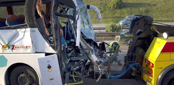 Wypadek polskiego autokaru w Niemczech - są ranni