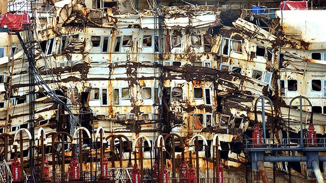 Costa Concordia w trakcie ostatniej podróży