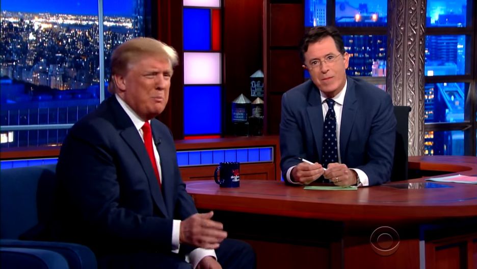 Donald Trump jako gość "Late Show with Stephen Colbert" we wrześniu 2015 r.