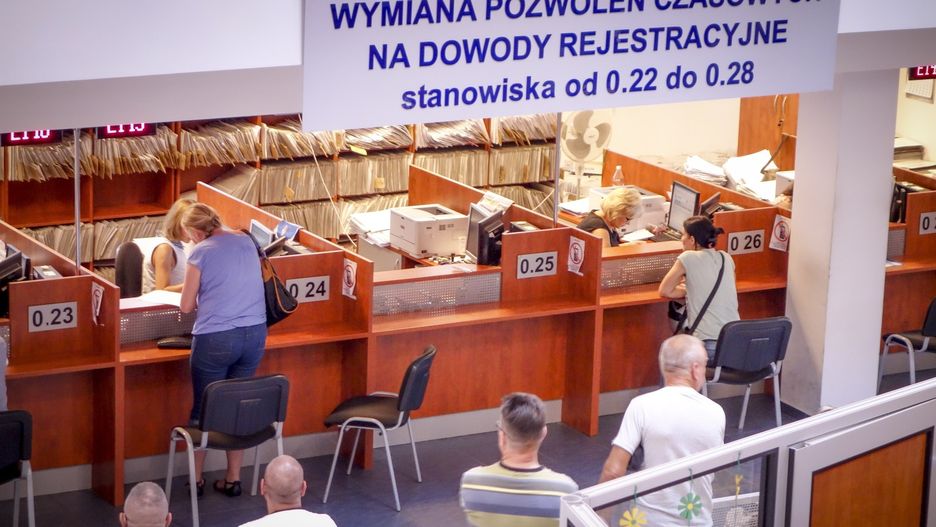 Znów jest problem z rejestracją pojazdów.