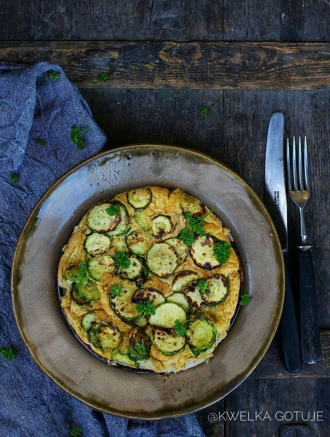 Przepis na omlet z cukinią