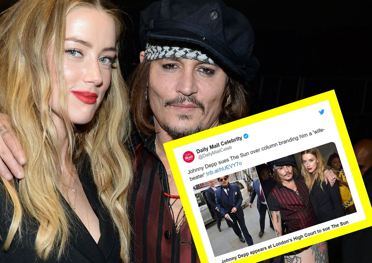 "Żonobijca". Johnny Depp pozywa brytyjski tabloid. Na rozprawie pojawi się Amber Heard