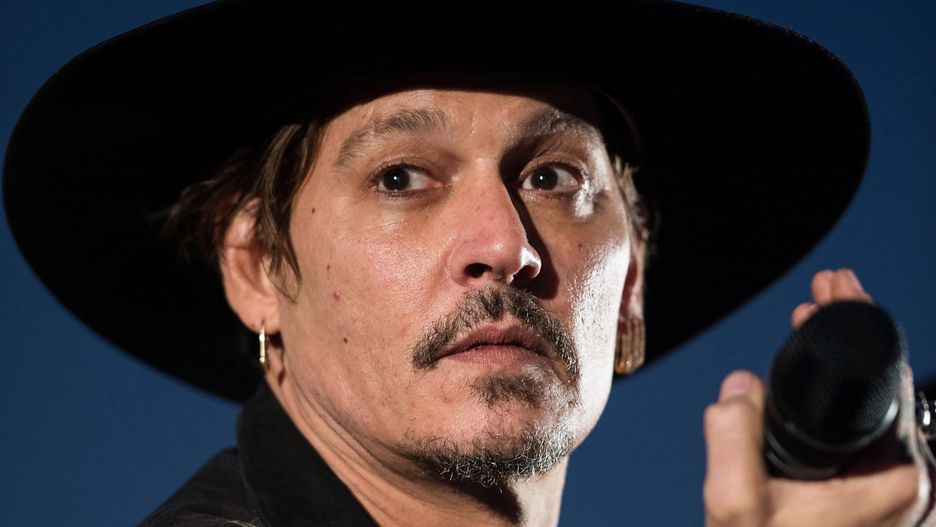 Johnny Depp podczas festiwalu Glastonbury