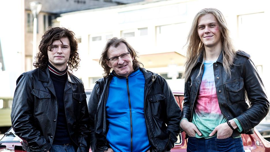 Mateusz Kościukiewicz, Jerzy Górski i Jakub Gierszał na planie "Najlepszego"