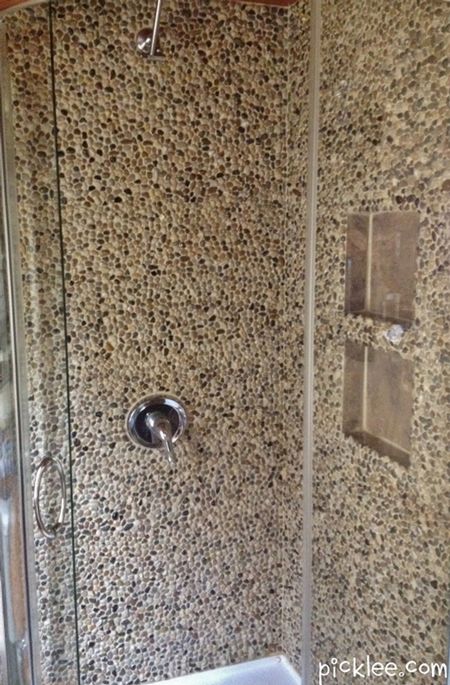 Homemade Stone Shower