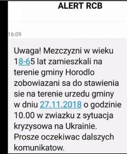 Fałszywy alert RCB. "Mężczyźni mają stawić się w urzędzie gminy w związku z sytuacją kryzysową na Ukrainie"